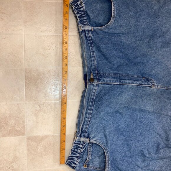 CST BLUES DENIM SHORTS PLUS 30W ELASTIC WAIST 100% COTTON - Picture 2 of 10